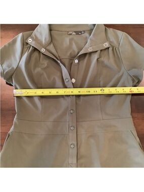 Prana Olive Green “Shadyn” Shirt Dress Medium